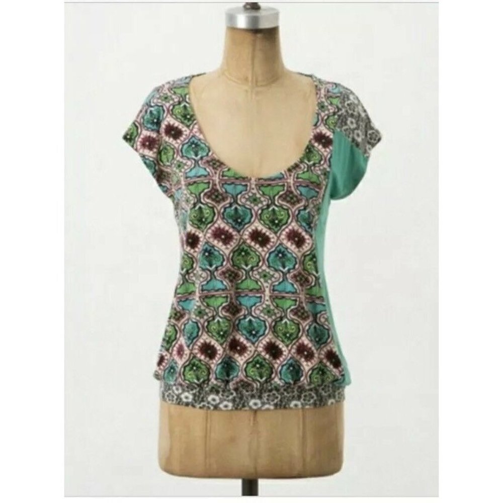 Anthropologie Ett Twa Silk Road Mosaic Tee